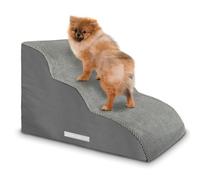 Dreamcatcher 3 Step Dog Stairs For Bed 60X40X40Cm, High Density Foam Pet Step Ramp For Sofa, Dogs & Cats