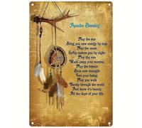 Dreamcatcher Apache Blessing Aluminum Signmetal Sign,Wall Decor, Room Decor, Home Decor, Garage Decor Metal Tin Sign 8x12 Inch