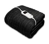 Dreamcatcher Black Heated Throw Electric Blanket, 160 x 120cm Heated Blanket Machine Washable Soft Fleece Electric Throw Overblanket with 12HR Timer and 9x Control Heat Settings
