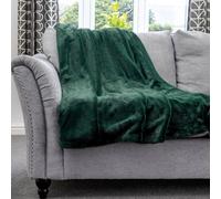 Dreamcatcher Blanket Throw Soft Faux Fur 160 X 130Cm Green Fleece Overblanket Fluffy Blanket For Sofa & Beds