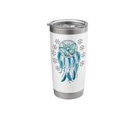 Dreamcatcher Boho Blue Butterfly Graphic Feathers Dream Away Stainless Steel Insulated Tumbler