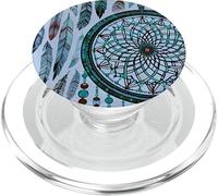 Dreamcatcher Boho Indigo Dark Feather Midnight Blue Dreams PopSockets PopGrip for MagSafe