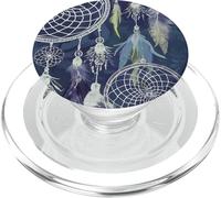 Dreamcatcher Boho Magic Dark Feather Cute Witchy Blue Dreams PopSockets PopGrip for MagSafe