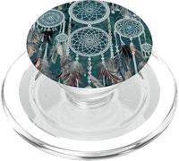 Dreamcatcher Boho Magic Dark Feather Witchy Green Dreams PopSockets PopGrip for MagSafe