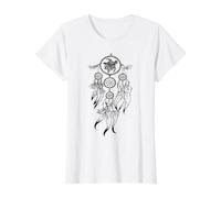 Dreamcatcher Boho Sea Turtle Native American Feather Graphic Value Graphic T-Shirt, Women, White, S