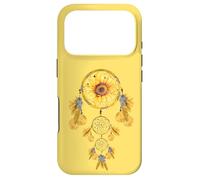 Dreamcatcher Boho Yellow Sunflower Flora Feathers Yellow Case for iPhone 17 Pro