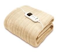 Dreamcatcher Deluxe Cream Electric Throw Heated Double Over Blanket Soft Fleece 9 Heat & 12 Timer Settings