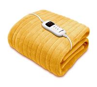 Dreamcatcher Deluxe Gold Electric Throw Heated Double Over Blanket Soft Fleece 9 Heat & 12 Timer Settings