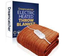 Dreamcatcher Deluxe Terracotta Electric Throw Heated Double Over Blanket Soft Fleece 9 Heat & 12 Timer Settings