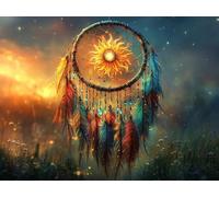 Dreamcatcher Diamond Art, Large Diamond Painting Flowers Dimond Painting Crystal Art Kits Adult Crafts DIY Cross Stitch Crafts Pictures Embroidery Kit for Beginner, Home Decor 16x12inch -lsy2501076