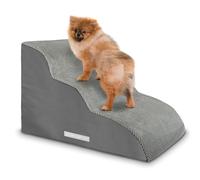 Dreamcatcher Dog Steps & Dog Stairs, 3-Step Foam Ramp for Beds & Sofas