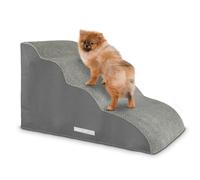 Dreamcatcher Dog Steps & Dog Stairs, 4-Step Foam Ramp for Beds & Sofas | 75 x 40 x 50cm high-density foam steps with gentle slope, non-slip corduroy, anti-slip base and removable washable cover.