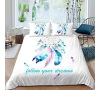 Dreamcatcher Duvet Cover Boho Dream Catcher Bedding Set for Kids Boys Girls Teens Decor Indian Hippie Feather Print Comforter Cover Native American Bedspread Cover 3Pcs Zipper Double