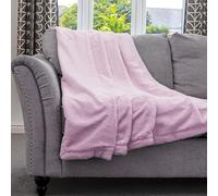 Dreamcatcher Faux Fur Throw Blanket, 160 x 130cm, Pink | Ultra-soft polyester faux fur throw, 160 x 130cm and 1.4kg, ideal for sofas, beds and cosy warmth on chilly evenings.
