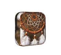 Dreamcatcher Feather Art Period Proof Storage Bag-Feminine Hygiene Travel Case for Sanitary Pads, Discreet Mensural Pouch for Purse Office
