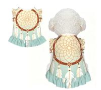 Dreamcatcher Feather S Pet Apparel for Small Dogs-Cute Summer Outfit for Puppy, Soft Breathable Pet Clothes for Cat