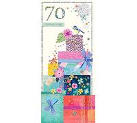 Dreamcatcher Female 70th Birthday Card - Seventy Today - Bird on Presents With a Beautiful Foil Finish - Greeting Card For Her (PR-DCP208)