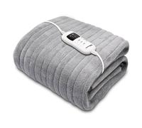 Dreamcatcher Grey Electric Throw Heated Double Over Blanket Soft Fleece Timer Dreamcatcher Grey Double
