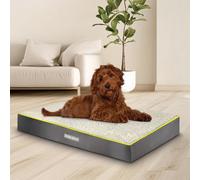 Dreamcatcher Grey Large Dog Bed Orthopaedic Flat Crate Pet Mattress 89X56X9Cm, Removable Washable Cover