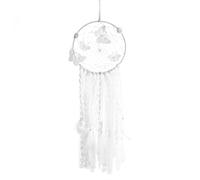 Dreamcatcher Hanging Ornament with Light White Iron Ring Home Decor