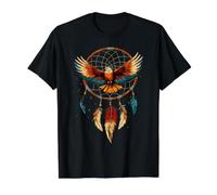 Dreamcatcher Hawk Bird Indian Tribe Native American Pride Value Graphic T-Shirt