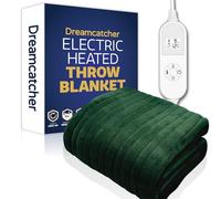 Dreamcatcher Heated Throw Blanket, 9 Heat Settings, 12HR Timer, Green