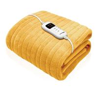 Dreamcatcher Heated Throw Blanket, 9 Heat Settings, 9HR Timer, Gold | Soft 160 x 120cm microfleece heated throw with 9 heat settings, 9HR timer, detachable controller and 2.35m cable.