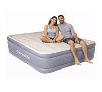 Dreamcatcher Inflatable Mattress PVC Plush Camping Air Bed 218 x 165 cm Queen Size in Grey | Size: King Dreamcatcher Grey King