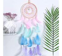Dreamcatcher, Led Handmade Dreamcatcher Feathers Night Light Wall Hanging Home Room Decoration Wall Decor(B)