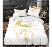 Dreamcatcher Moon Bedding Set Teens Room Decor | Super king（260x220cm）ultra soft microfiber hypoallergenic touch easy zip closure modern bedroom style gift ready