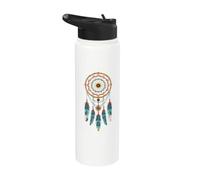Dreamcatcher Native American Indian Feathers Tribal Boho Stainless Steel Insulated Water Bottle