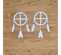 Dreamcatcher Native American Indian Sticker Decal Vinyl - 2 Pack White 15.2cm - for Car Boat Laptop Cup No Background Die-Cut