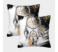 Dreamcatcher-Native Art Style Pillow Covers 2 Pack Cozy Pillowcases Art Cushion Cover Zippered Decor for Sofa Living Room Bed Home 40x40cm