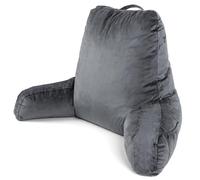 Dreamcatcher Reading Pillow, Memory Foam, Armrests & 3 Pockets, Grey | 48 x 44 x 87cm reading pillow with adjustable shredded memory foam, armrests, carry handle, 3 pockets and washable cover.