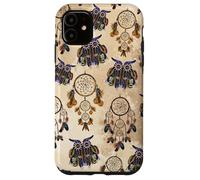 Dreamcatcher Witchy Animal Pastel Boho Brown Supercute Owl Case for iPhone 11