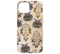 Dreamcatcher Witchy Animal Pastel Boho Brown Supercute Owl Case for iPhone 15 Plus