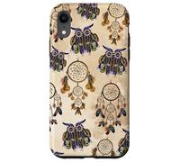 Dreamcatcher Witchy Animal Pastel Boho Brown Supercute Owl Case for iPhone XR