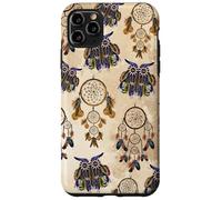 Dreamcatcher Witchy Animal Print Boho Brown Supercute Owl Case for iPhone 11 Pro Max