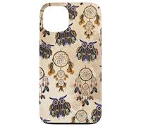 Dreamcatcher Witchy Animal Print Boho Brown Supercute Owl Case for iPhone 13