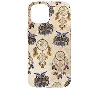 Dreamcatcher Witchy Animal Print Boho Brown Supercute Owl Case for iPhone 15