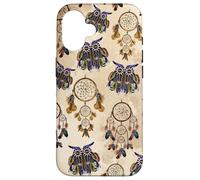 Dreamcatcher Witchy Animal Print Boho Brown Supercute Owl Case for iPhone 16