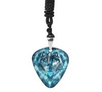 Dreamcatcher Wolf Guitar Picks Necklace Bass Pick Pendant Vintage R&B Steel Music Jewelry for Music Lovers