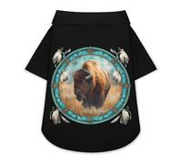 Dreamcatcher1 Bison Cute Dog Shirt Button Down Cats Clothes T-Shirts for Small Medium Large Pet