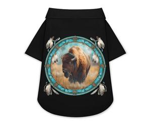 Dreamcatcher1 Bison Cute Dog Shirt Button Down Cats Clothes T-Shirts for Small Medium Large Pet