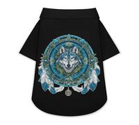 Dreamcatcher1 Wolf Cute Dog Shirt Button Down Cats Clothes T-Shirts for Small Medium Large Pet