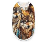 Dreamcatcher1 Wolf Eagle1 Funny Dog Shirts Pet Sleeveless Clothes Puppy Cat T-shirts for Small to Large