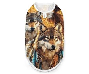 Dreamcatcher1 Wolf Eagle1 Funny Dog Shirts Pet Sleeveless Clothes Puppy Cat T-shirts for Small to Large