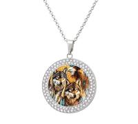 Dreamcatcher1 Wolf Eagle1 Personalized Picture Necklace Photo Pendant Custom Memorial Jewelry for Women
