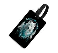 Dreamcatcher1 Wolf Funny Luggage Tag Identifiers Travel Bag Tags with Name ID Label for Suitcase Backpack