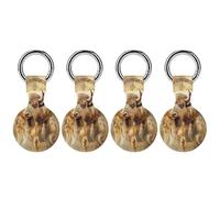 Dreamcatchers Bison Compatible with Airtag Locator Silicone Protective Case with Keychain 4PCS